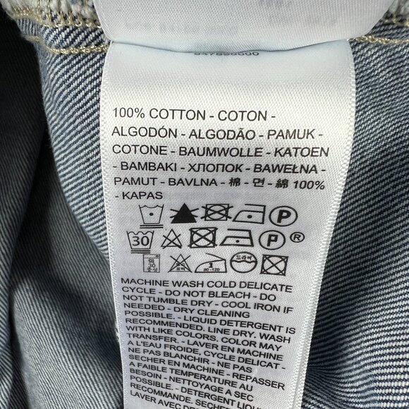 Levi's Made & Crafted Jean Jacket Women Medium Big E Blue Pleated Back Trucker - Picture 10 of 16